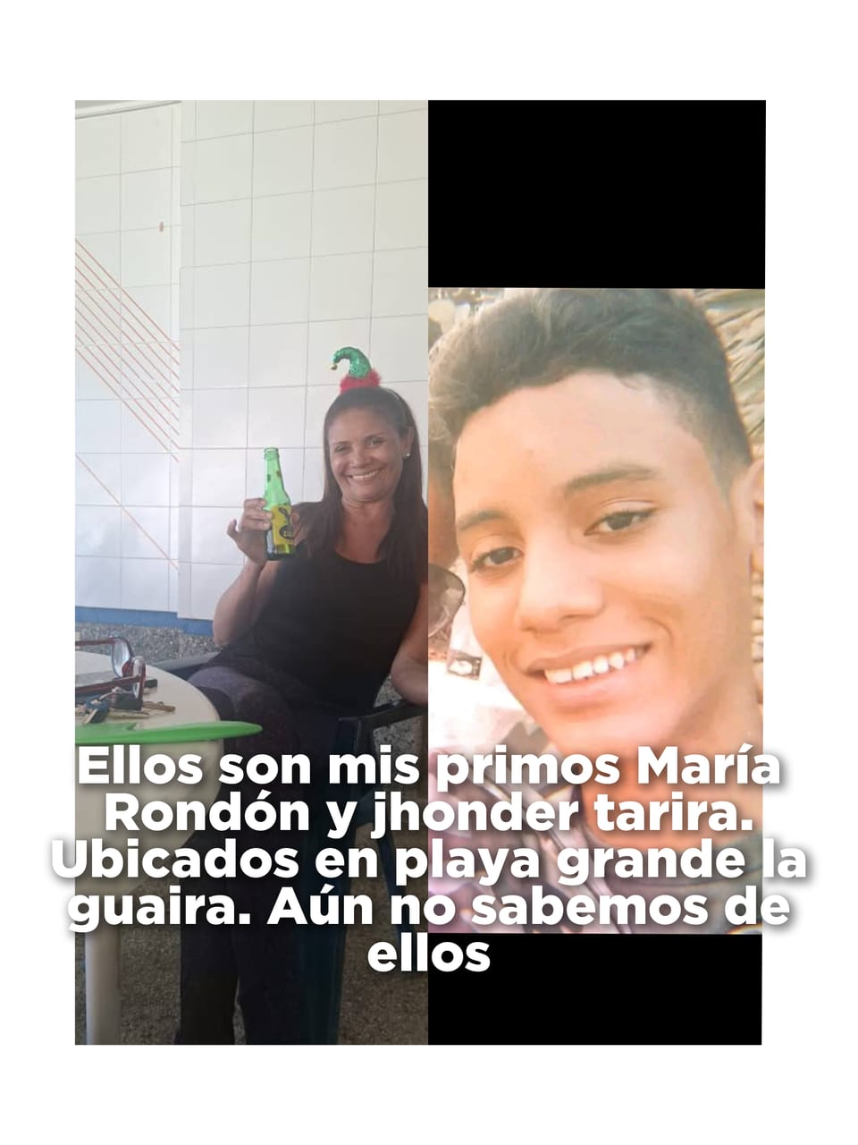 Foto de María Rondón y jhonder tarira