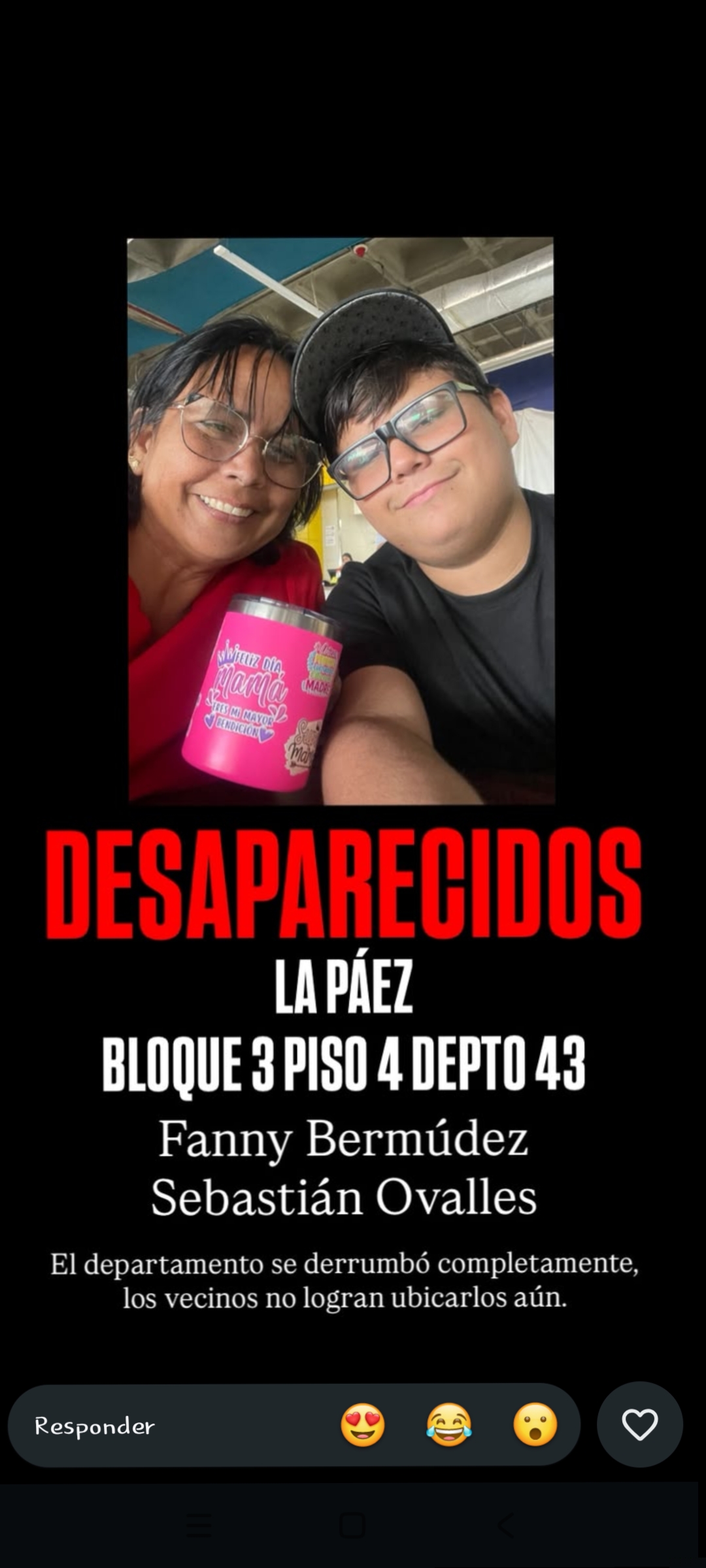 Foto de Fanny Bermúdez e hijo Sebastián Ovalles