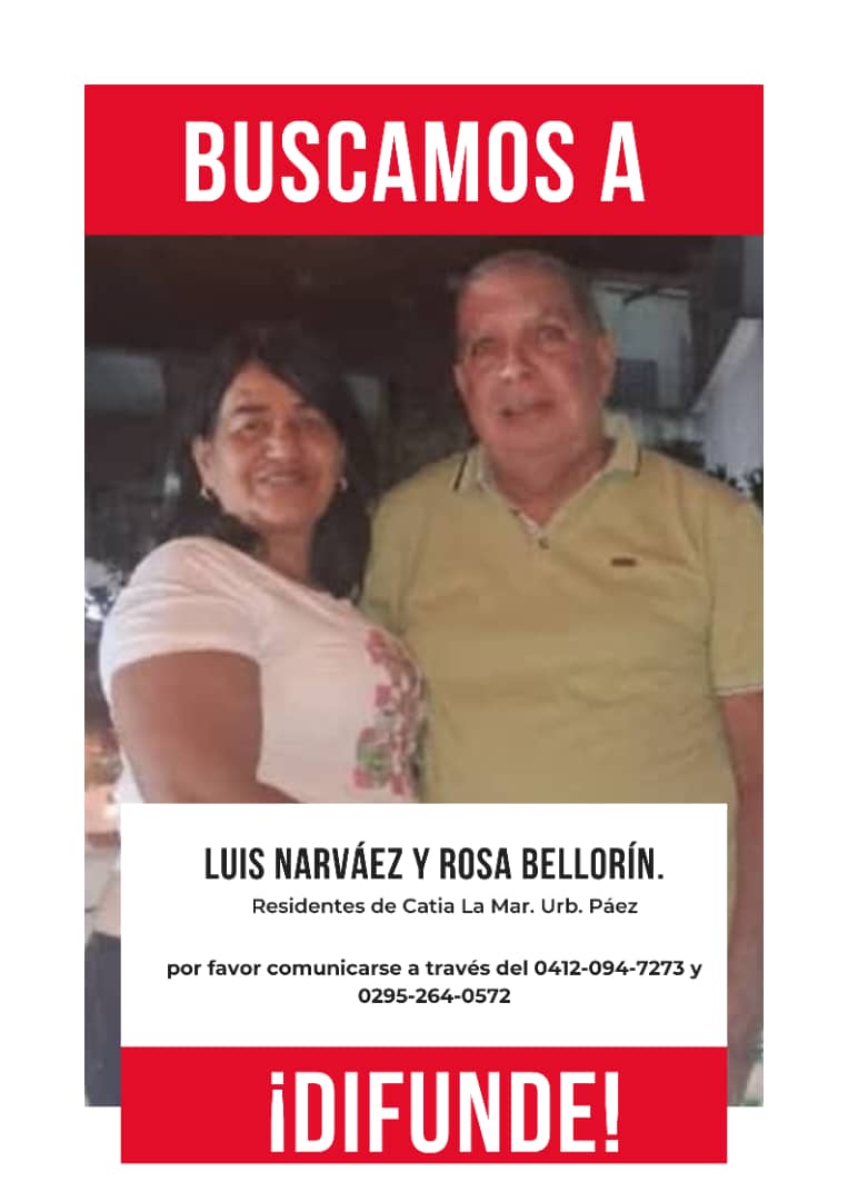 Foto de LUIS NARVÁEZ Y ROSA BELLORÍN.