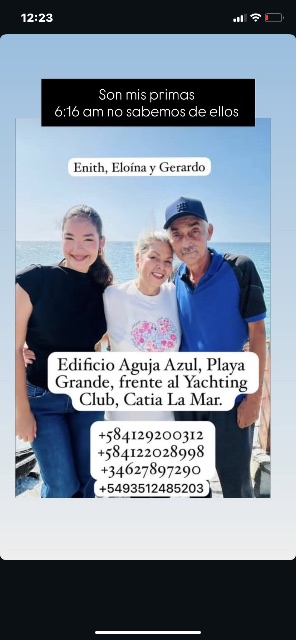 Foto de Enith, Eloína y gerardo