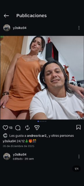 Foto de Andrés Rodríguez y Yesica Vallenilla