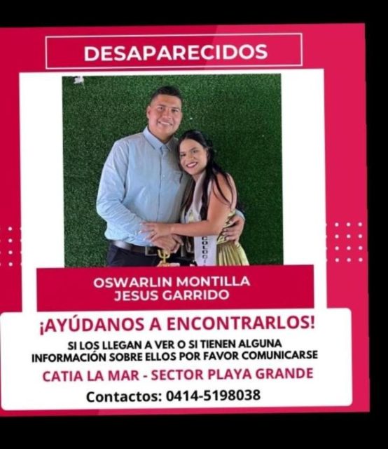 Foto de Jesús garrido y su esposa oswarlin Montilla
