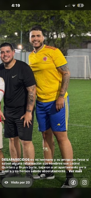Foto de Bryan soria y Leonel quintero
