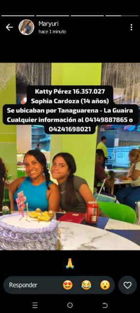 Foto de Katty Pérez y Bárbara Cardoza