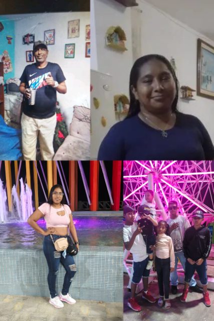 Foto de María Bermudez y su familia