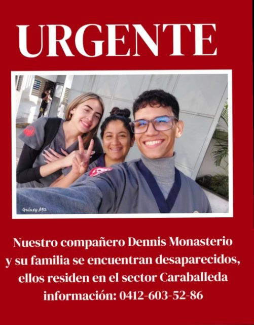 Foto de Dennis Monasterio y su familia.
