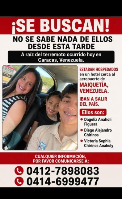 Foto de Dageliz Figuera, Diego Chirinos, Victoria Chirinos