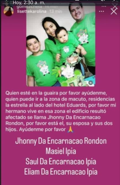 Foto de Jhonny Da Encarnacao y familia