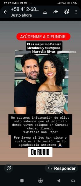 Foto de Daniel Mendoza y Maryelis Rivas