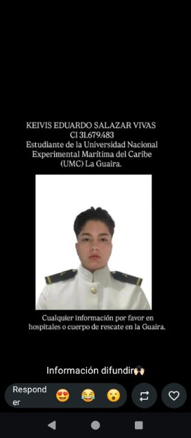 Foto de Keivis Salazar vivas