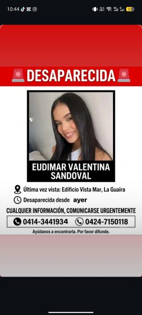 Foto de Eudimar Valentina Sandoval