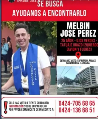 Foto de Melbin José Pérez Varela
