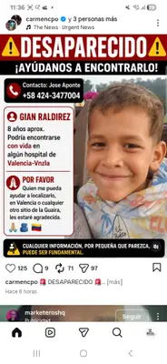 Foto de Solangel olaizola y Gian raldirez el pequeño