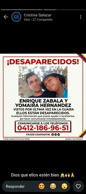 Foto de Yomaira Hernández y Enrique Zabala