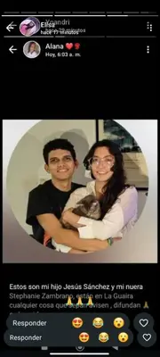 Foto de Jesús Sánchez y Stephanie Zambrano