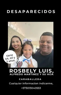 Foto de rosbely luis, alfredo martinez y su hija