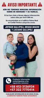 Foto de Jofram Gallipoli, Oriana brache y Luciano Gallipoli brache