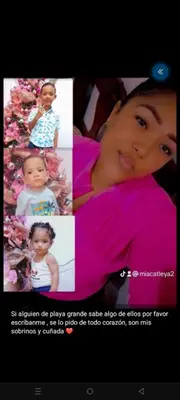 Foto de Barbara Demayleth y sus hijos jampol Caraballo mia Caraballo Ian Caraballo