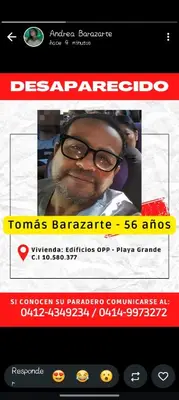 Foto de Tomas Roberto Barazarte González