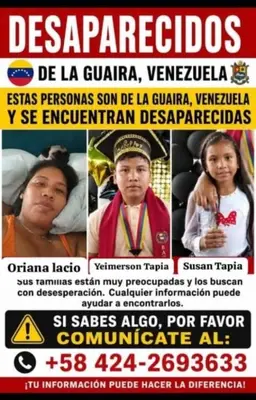 Foto de Oriana Ulacio, Yeimerson Tapia y Susan Tapia
