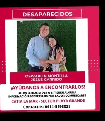 Foto de Jesús garrido y su esposa oswarlin Montilla