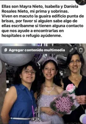 Foto de Maira nieto Daniela y Isabella rosales nieto