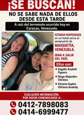 Foto de dageliz anaholi Figuera, Diego Alejandro chirinos y Victoria sophia Chirinos Anaholi