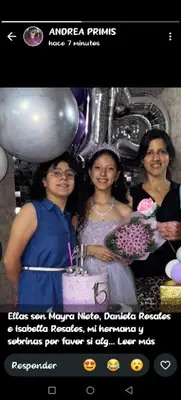 Foto de Mayra, Isabella y Daniela