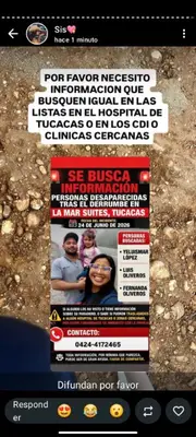 Foto de Luis Oliveros, Fernanda Oliveros e Yeluismar López