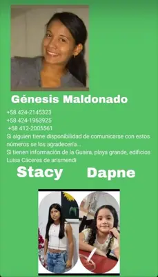 Foto de Génesis Maldonado e hijas