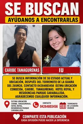 Foto de La señora Carmen Iraima Mata castillo y el de la chica es Jhokarlin del Carmen Pérez Medina