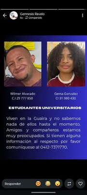 Foto de Gema González y Eilmer Alvarado