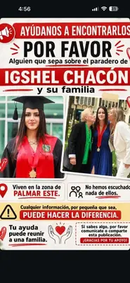 Foto de Igshel Chacón y familia