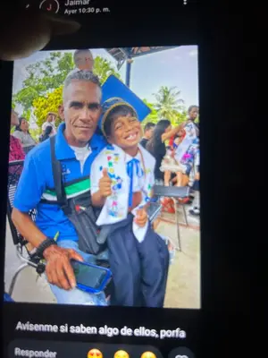 Foto de Wilman García y el hijo