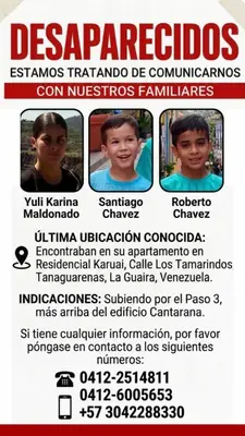 Foto de Karina Maldonado, Roberto Chávez y Santiago Chavez