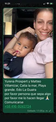 Foto de Yurena Prospert y Matteo Villamizar