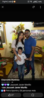 Foto de Channette Martínez de morillo.. Jauset morillo.. Matías morillo