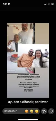 Foto de Argenis Duno, Lismar Barrios y Argenis Ramón Duno