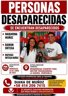 Foto de Naikarina Muñoz, Ramón Ortega, Mathias Ortega Muñoz