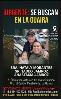 Foto de Nataly Morantes. Tadeo Jamroz. Anastasia Jamroz.