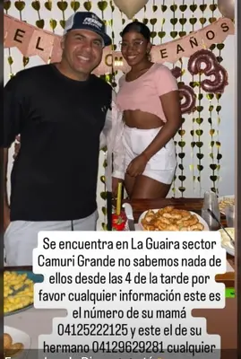 Foto de Alejandra Mapp y su esposo