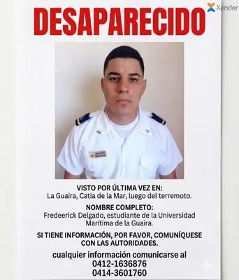 Foto de Freederick Delgado Estudiante de la universidad marítima de la guaira