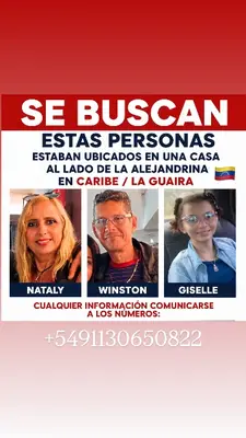 Foto de Nataly Fargnoli, winstom Cáceres y Giselle Cáceres