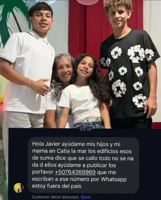 Foto de Desaparecidos abuela e hijos