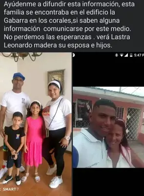 Foto de Vera lastra y su familia