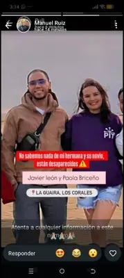 Foto de Javier león y Paola Briceño