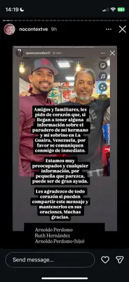 Foto de Familia Perdomo Hernandez (Arnoldo padre, hijo y Ruth* por confirmar)