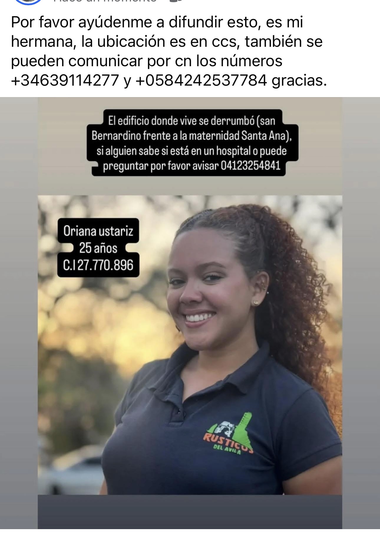 Foto de Oriana Andrea Ustariz Dinis