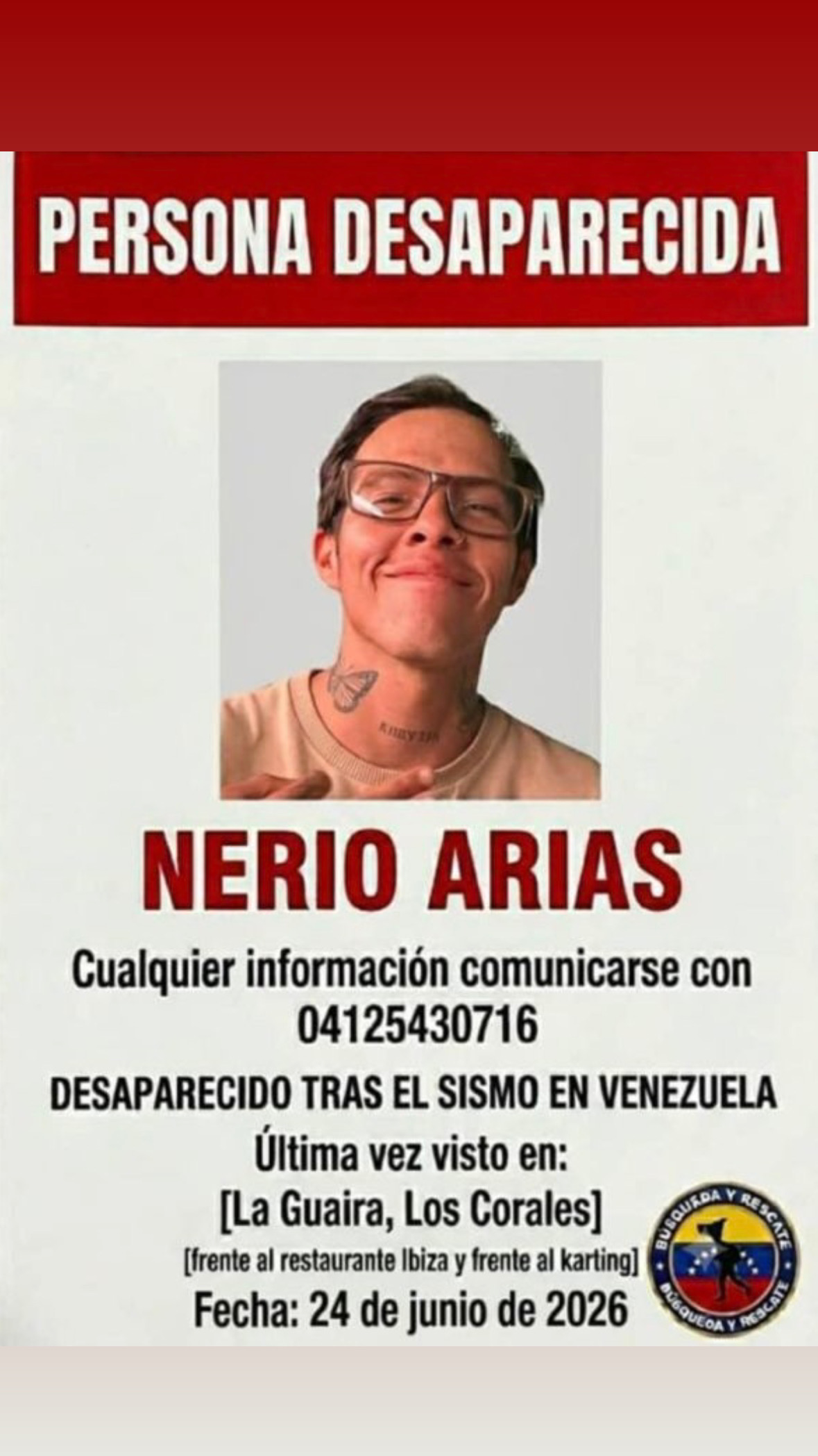 Foto de Nerio José Arias Ramos
